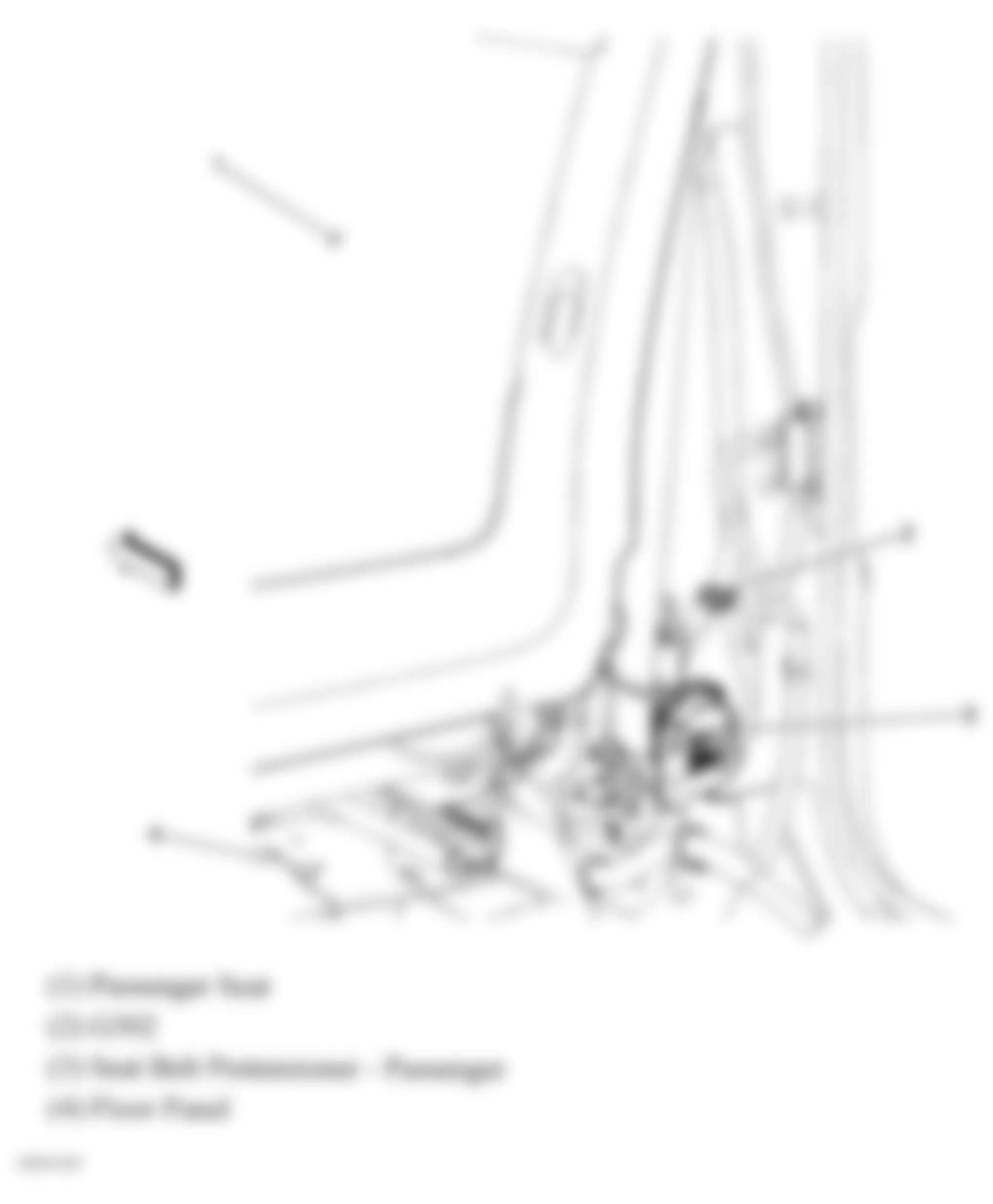 Buick Enclave CXL 2008 - Component Locations -  Right B Pillar