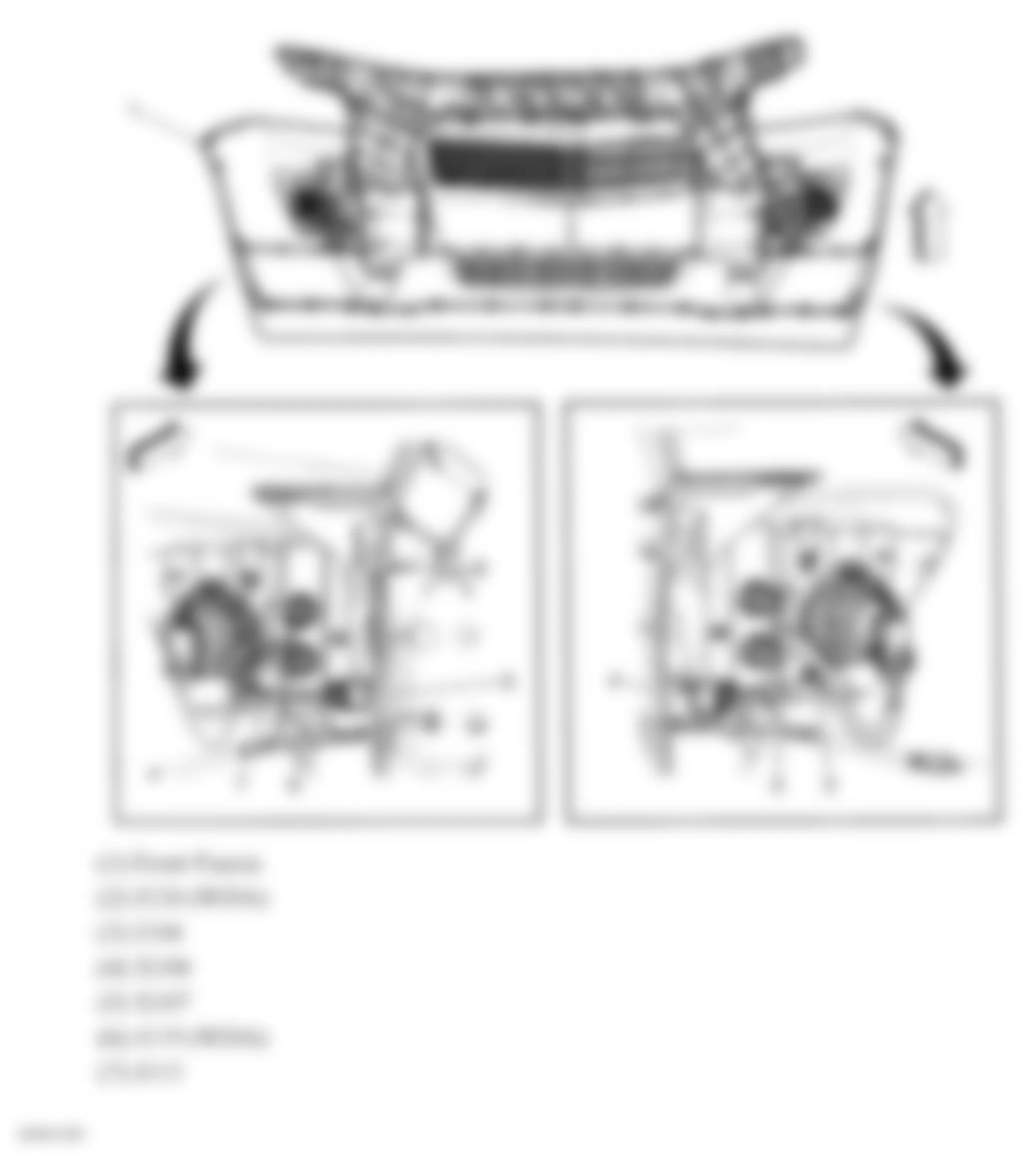 Buick Enclave CXL 2008 - Component Locations -  Behind Front Fascia