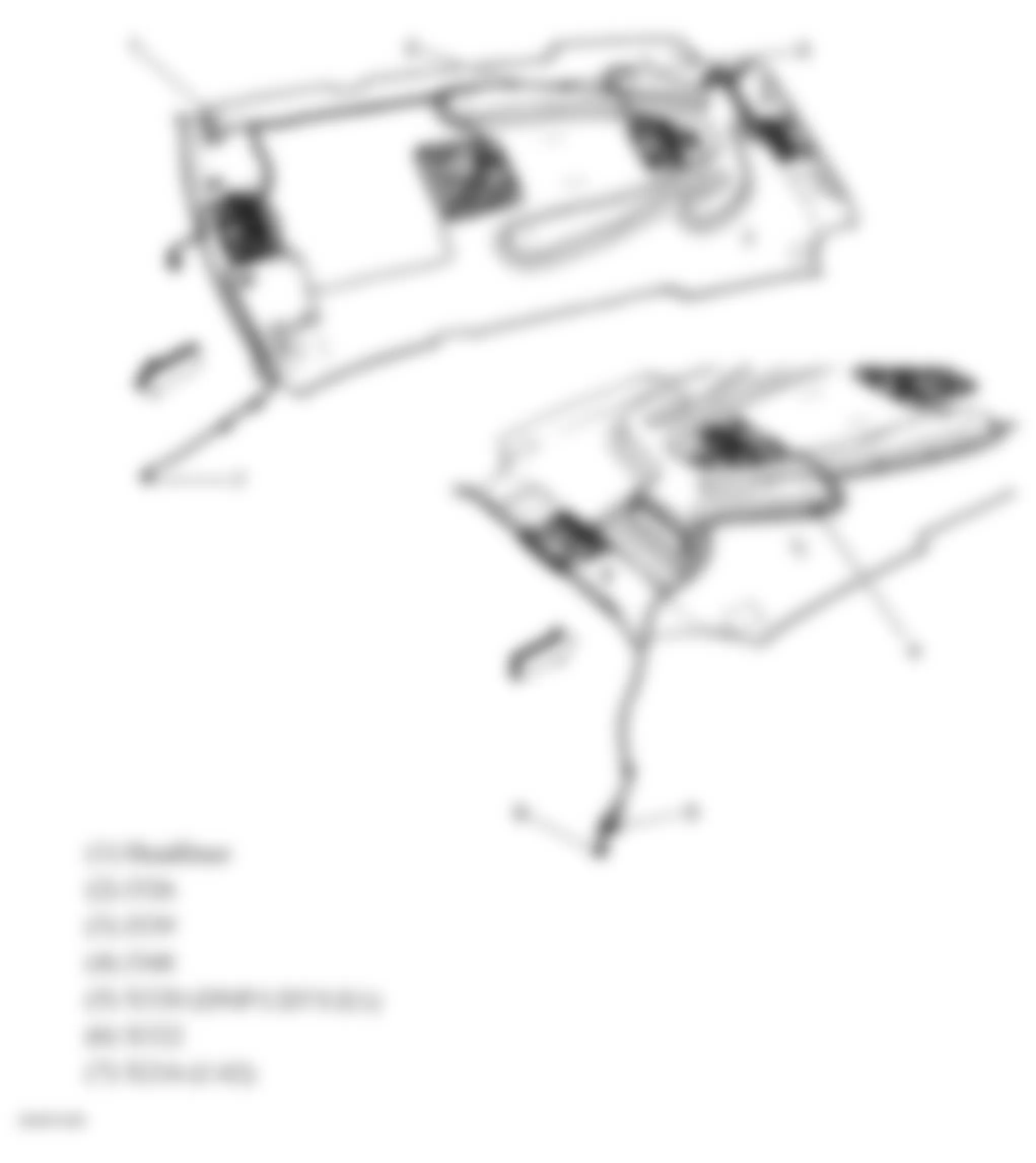 Buick Enclave CXL 2008 - Component Locations -  Headliner