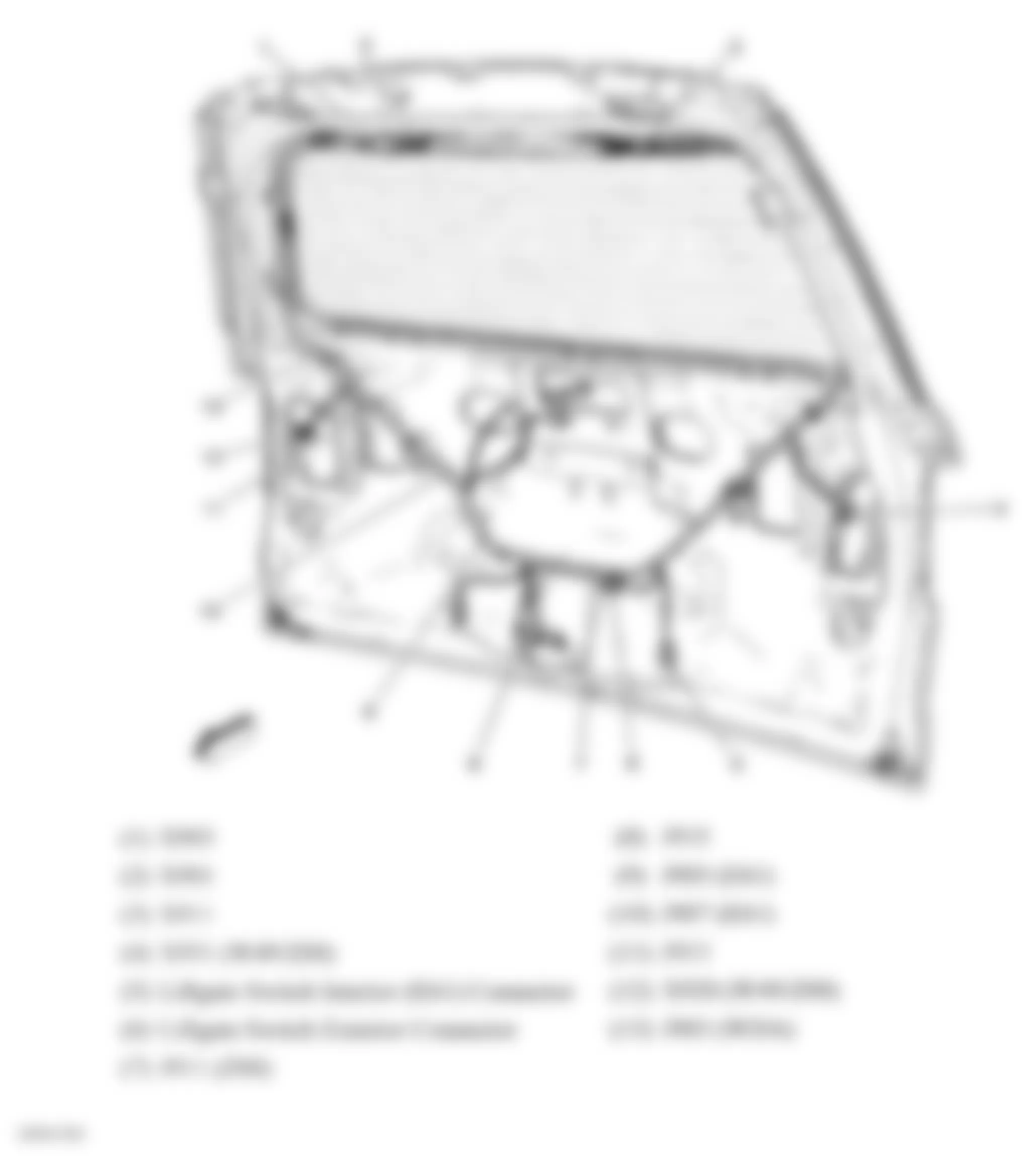 Buick Enclave CXL 2008 - Component Locations -  Liftgate