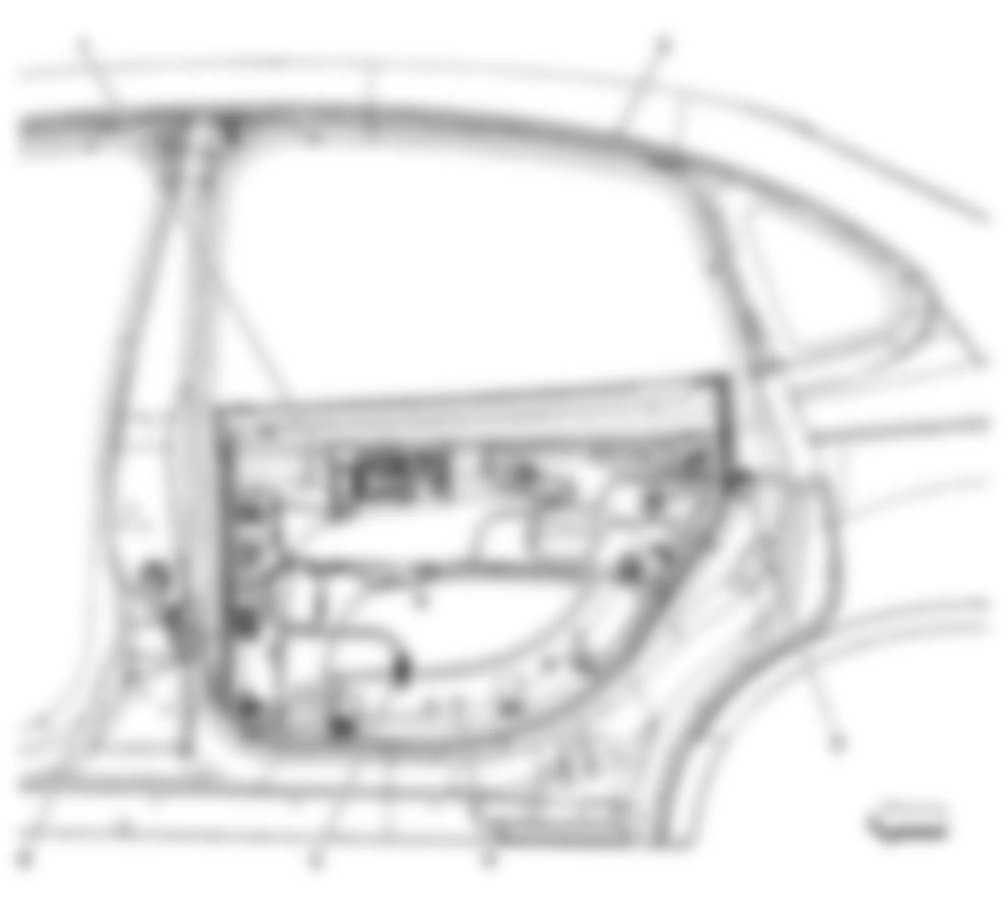 Buick LaCrosse CX 2008 - Component Locations -  Left Rear Door