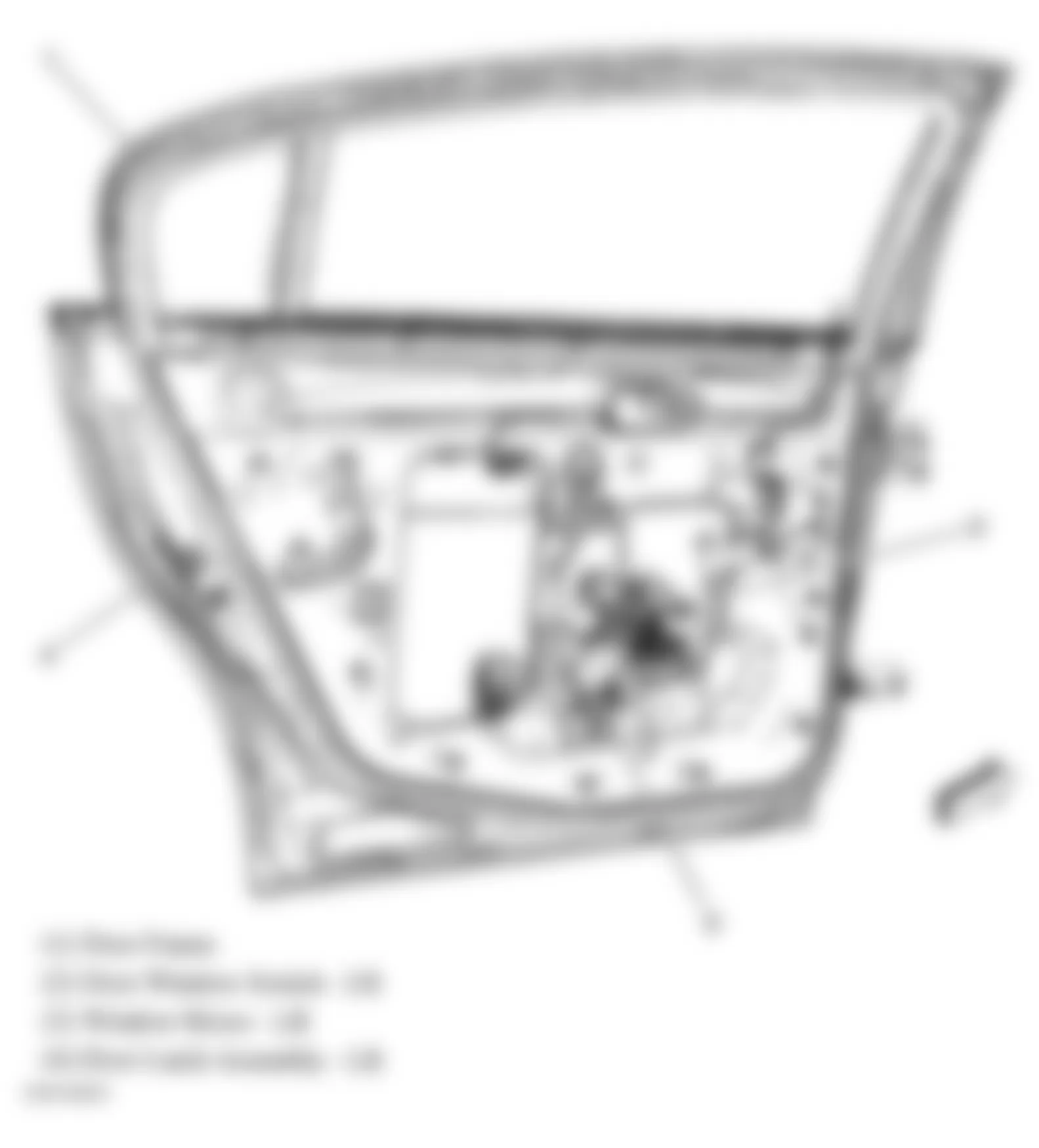 Buick Lucerne CX 2008 - Component Locations -  Left Rear Door