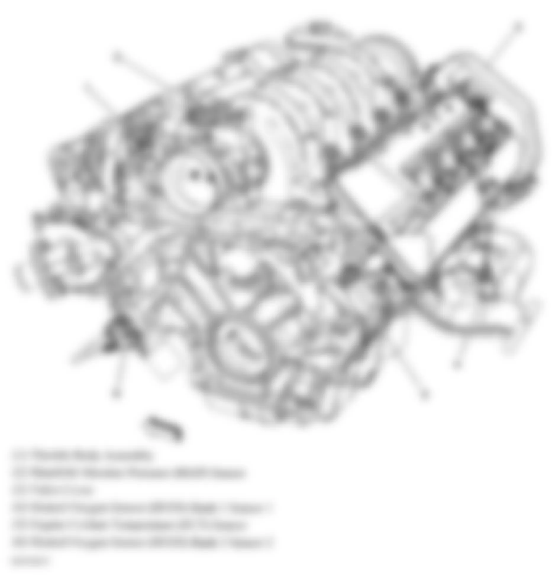 Buick Lucerne CX 2008 - Component Locations -  Rear Of Engine (4.6L)