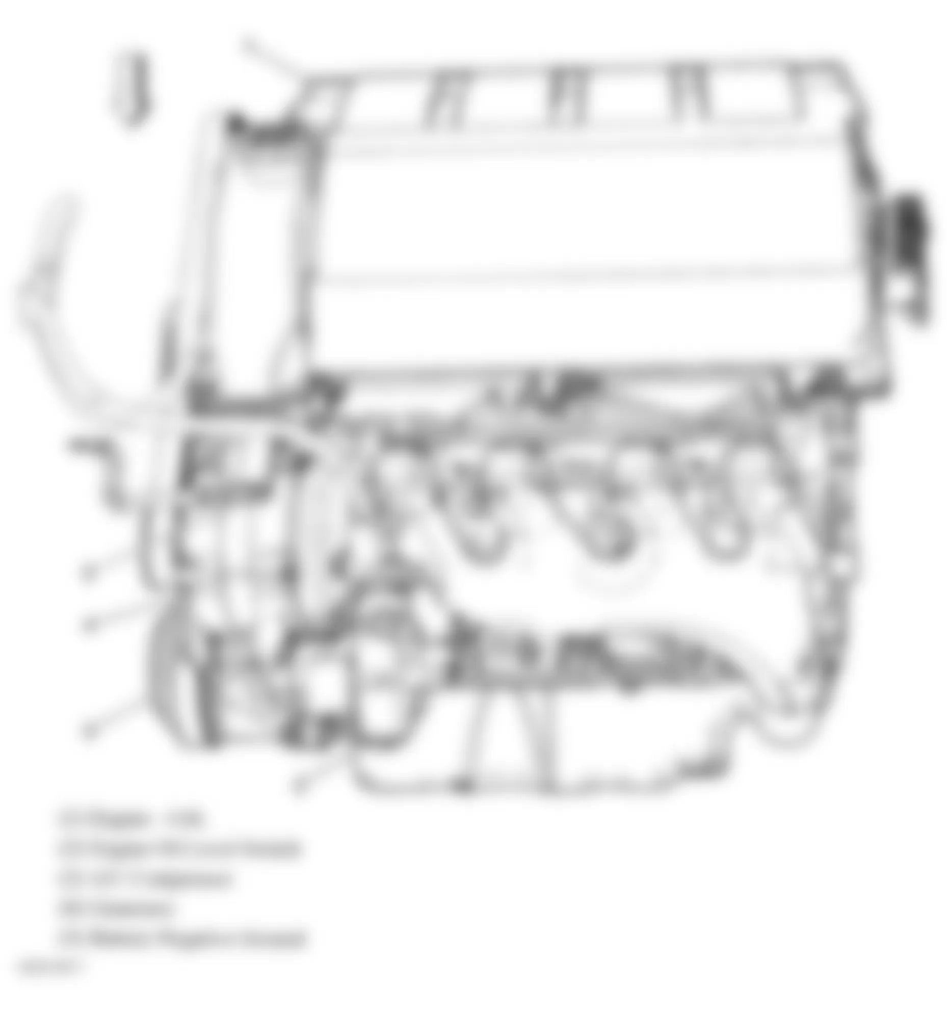 Buick Lucerne CX 2008 - Component Locations -  Left Side Of Engine (4.6L)