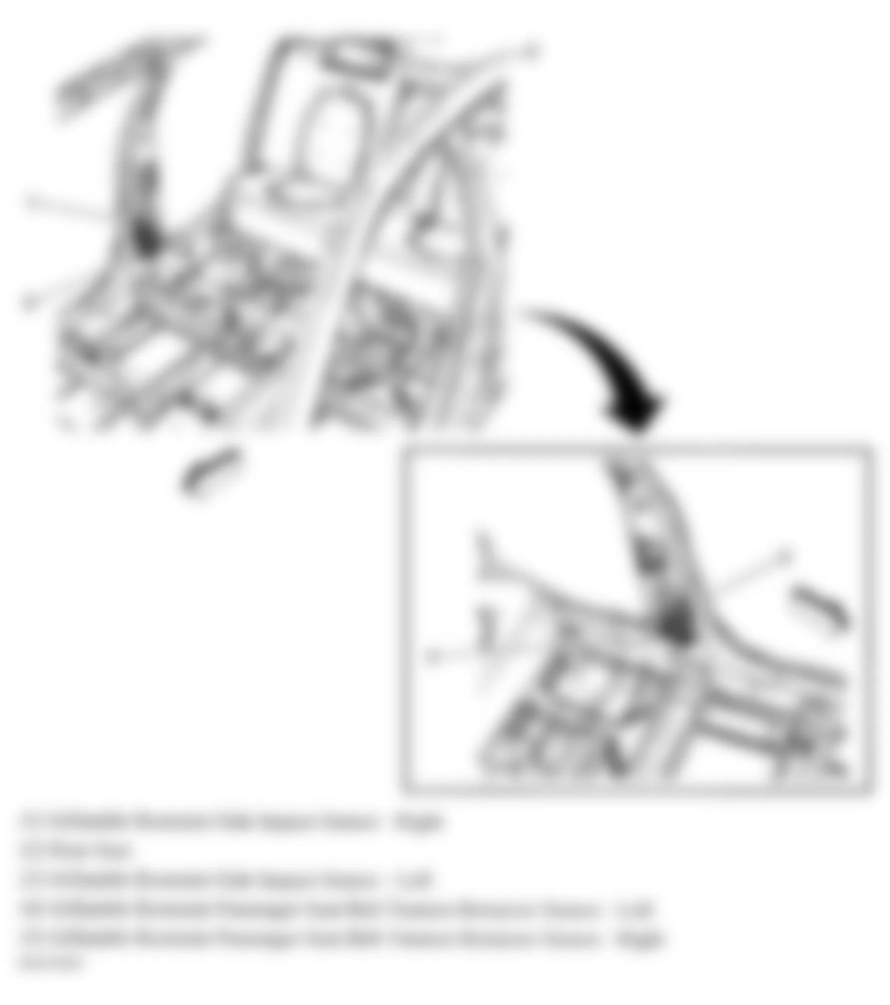 Buick Lucerne CX 2008 - Component Locations -  B Pillars