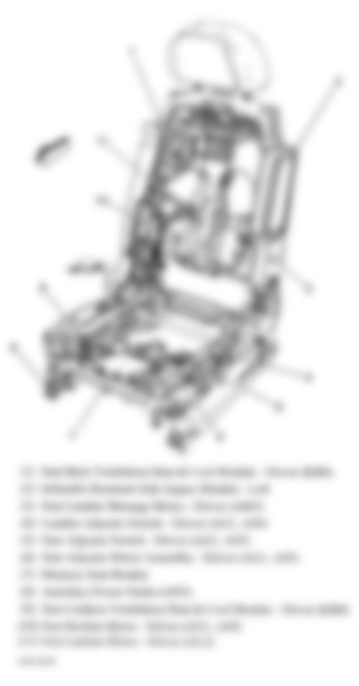 Buick Lucerne CXL 2009 - Component Locations -  Drivers Seat