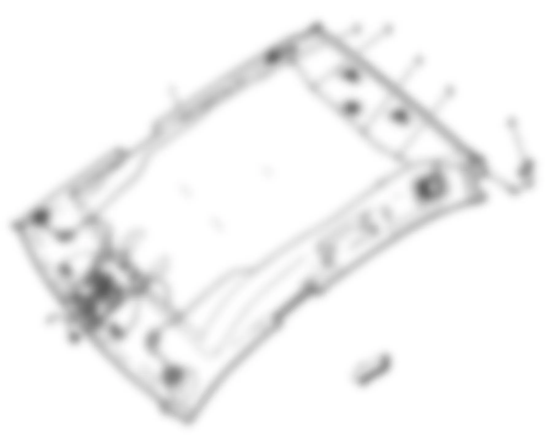 Buick Lucerne CXL 2009 - Component Locations -  Roof (W/O Sunroof)