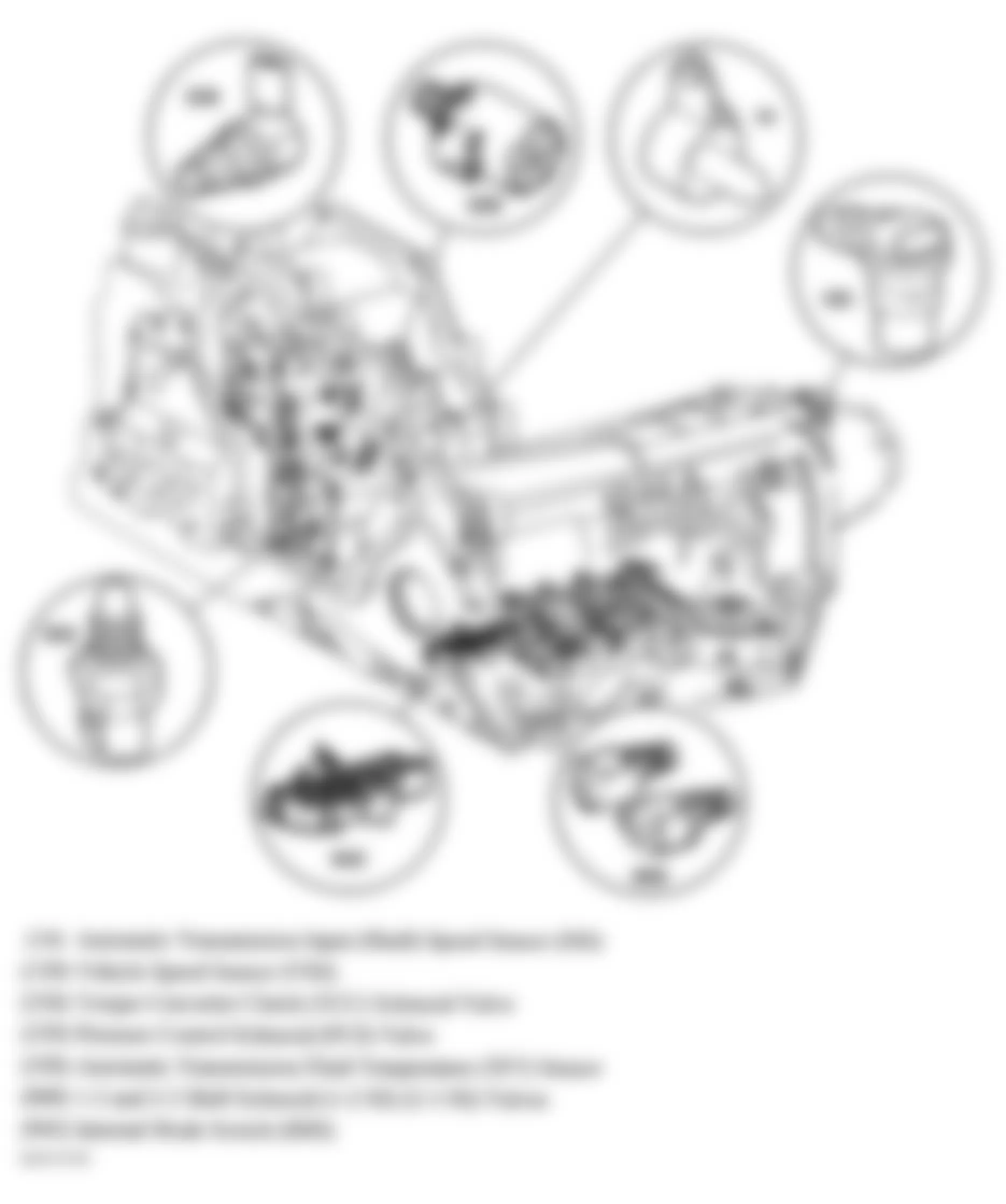 Buick Lucerne Super 2009 - Component Locations -  Automatic Transmission