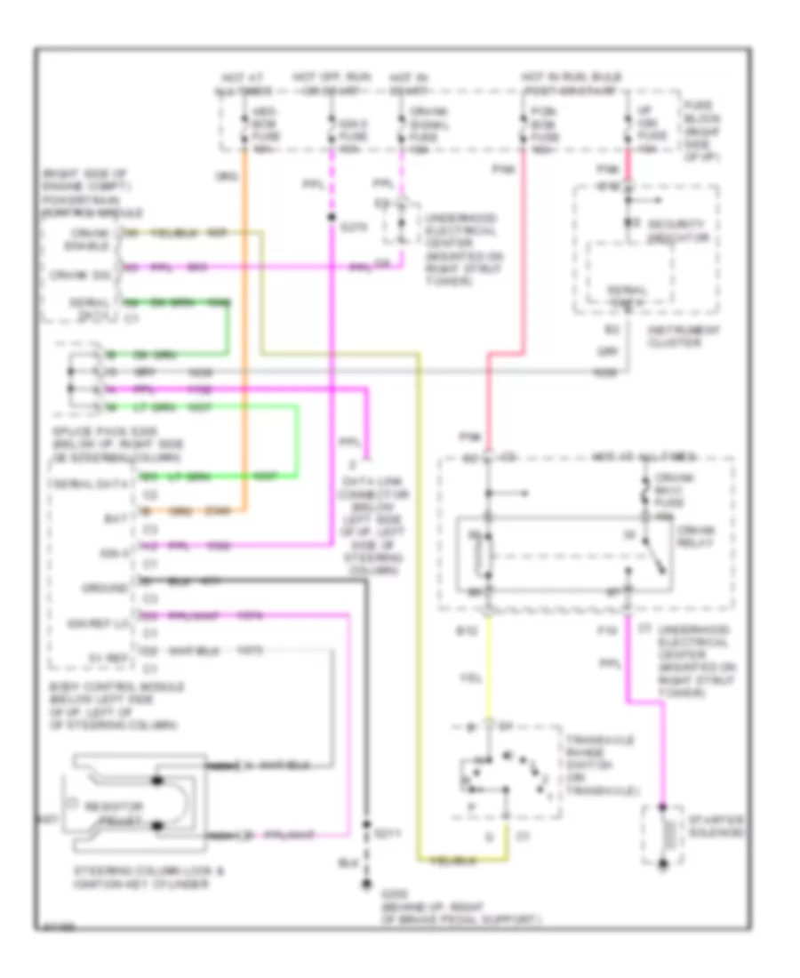 Pass Key Wiring Diagram for Buick Regal GS 1997