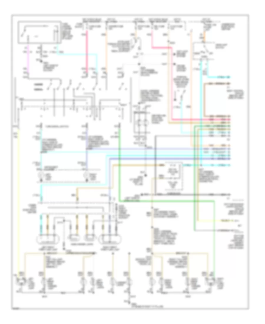Exterior Lamps Wiring Diagram for Buick Regal GS 1997