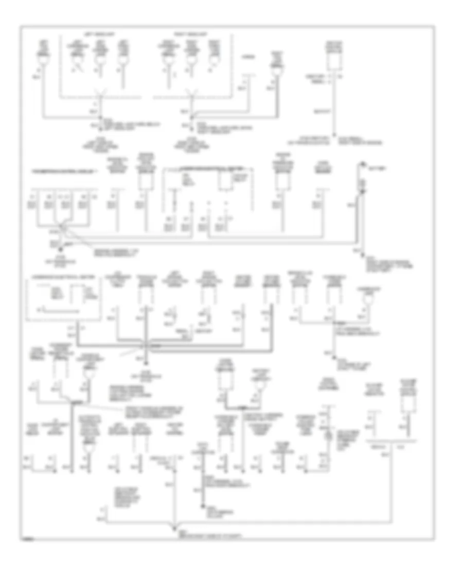 Ground Distribution Wiring Diagram 1 of 2 for Buick Regal GS 1997