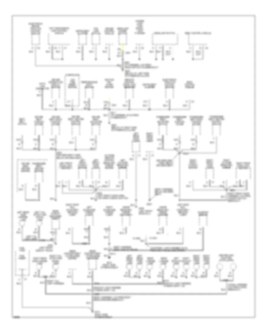 Ground Distribution Wiring Diagram 2 of 2 for Buick Regal GS 1997