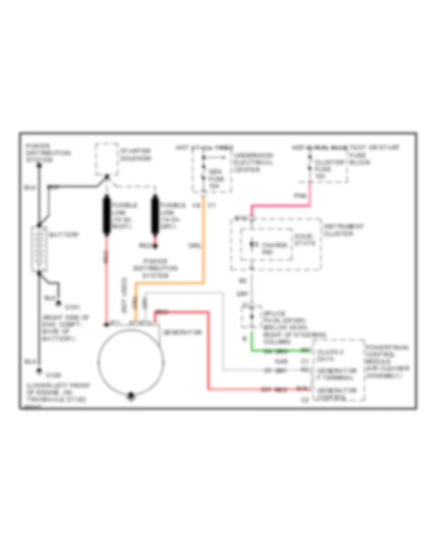 Charging Wiring Diagram for Buick Regal GS 1997