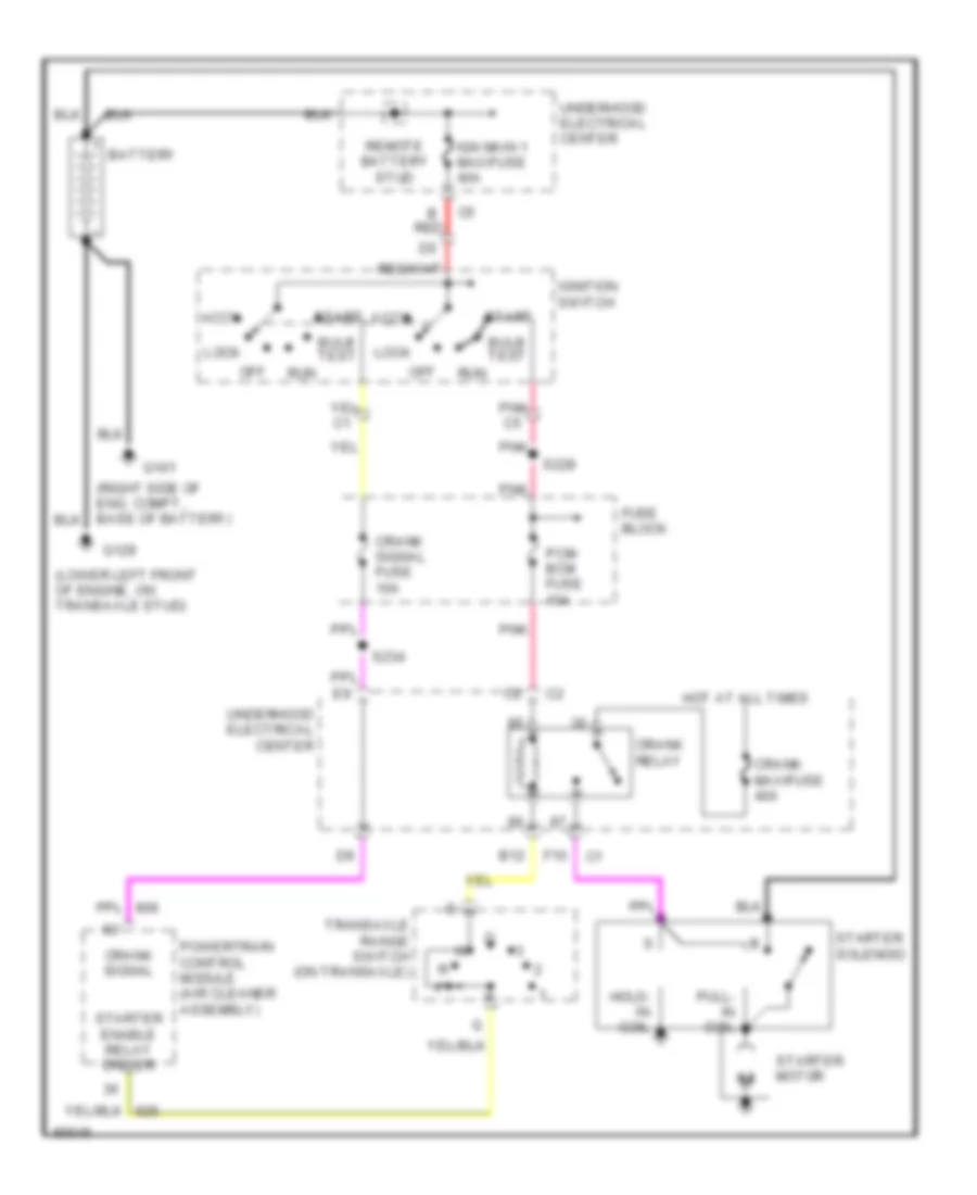 Starting Wiring Diagram for Buick Regal GS 1997