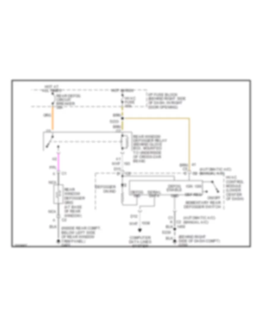 Defoggers Wiring Diagram for Buick Century Limited 2005