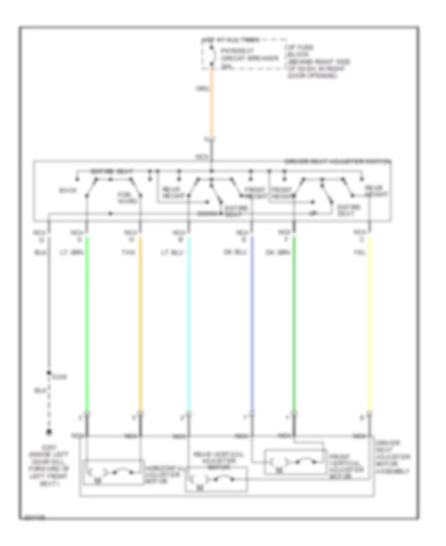 6-Way Power Seat Wiring Diagram for Buick Century Limited 2005