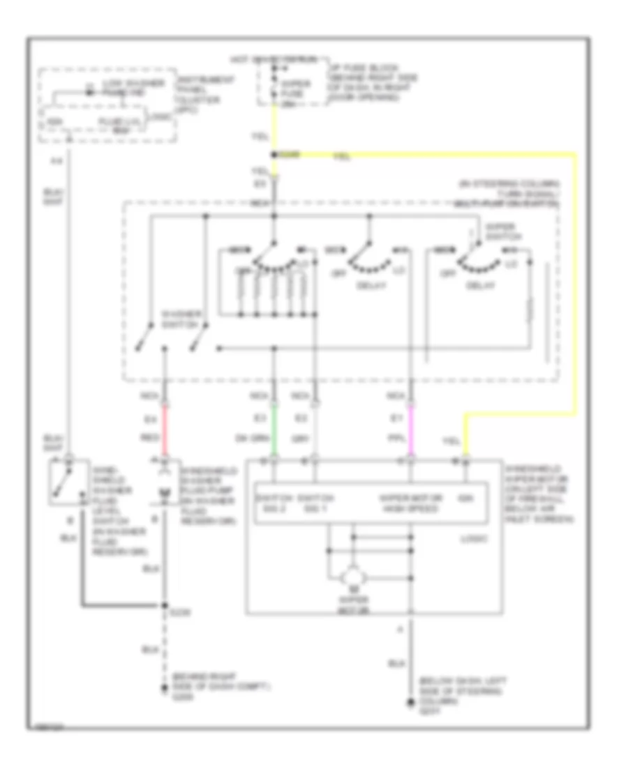 WiperWasher Wiring Diagram for Buick Century Limited 2005