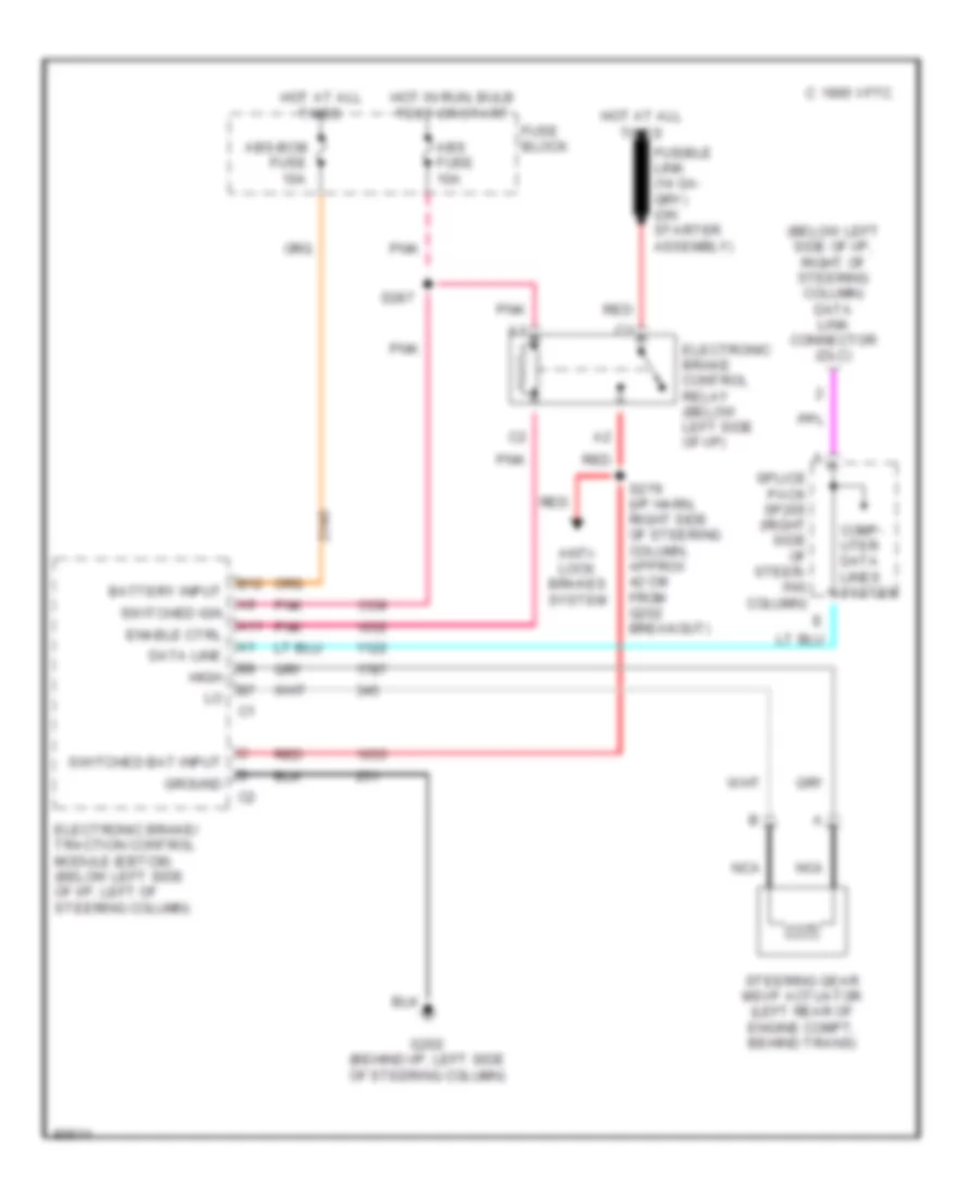 Electronic Power Steering Wiring Diagram for Buick Regal LS 1997