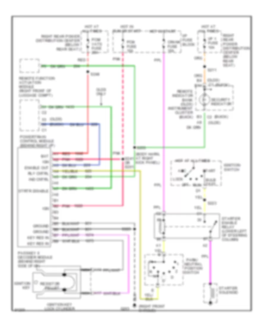 Pass-Key Wiring Diagram for Buick Riviera 1997