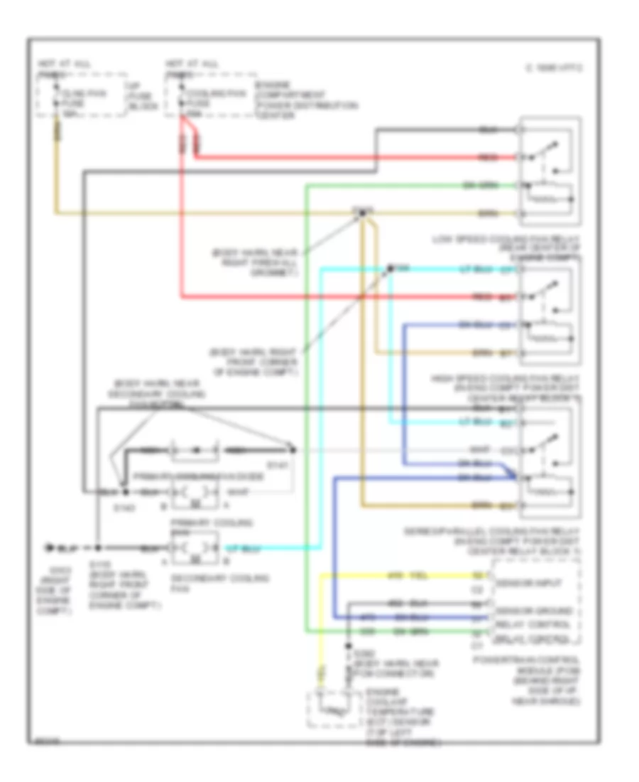Cooling Fan Wiring Diagram for Buick Riviera 1997