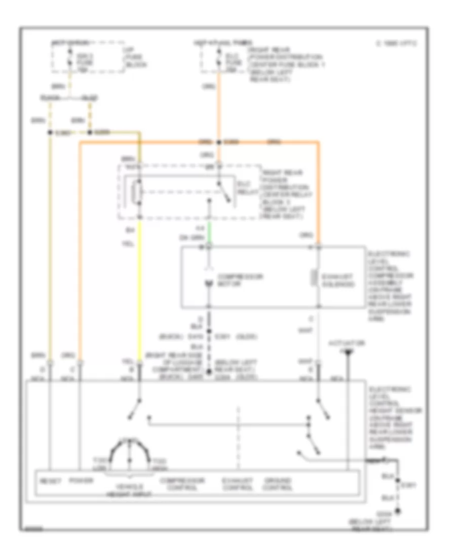 Electronic Suspension Wiring Diagram for Buick Riviera 1997