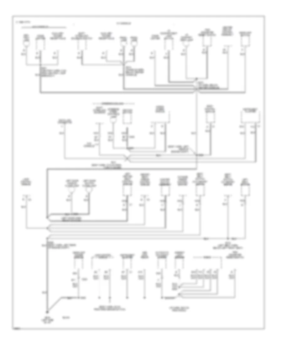 Ground Distribution Wiring Diagram (4 of 5) for Buick Riviera 1997