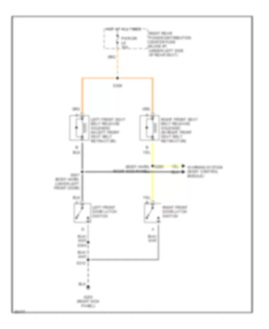 Passive Restraint Wiring Diagram for Buick Riviera 1997