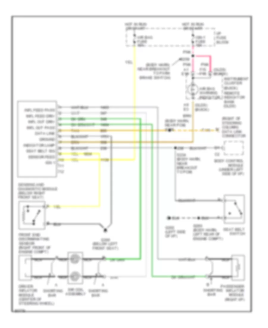 Supplemental Restraint Wiring Diagram for Buick Riviera 1997