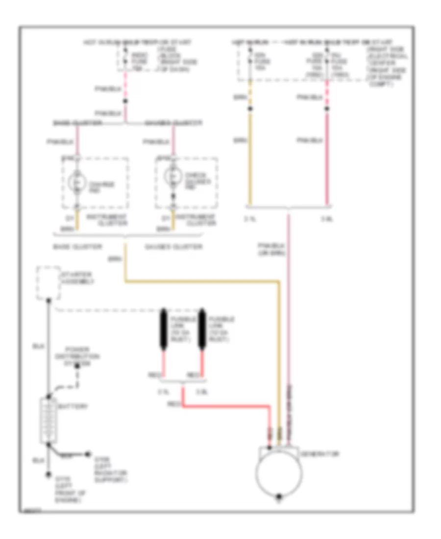 Charging Wiring Diagram for Buick Regal Limited 1992