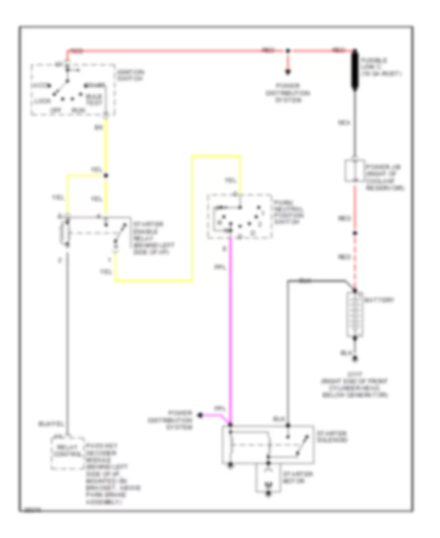 Starting Wiring Diagram for Buick Riviera 1992