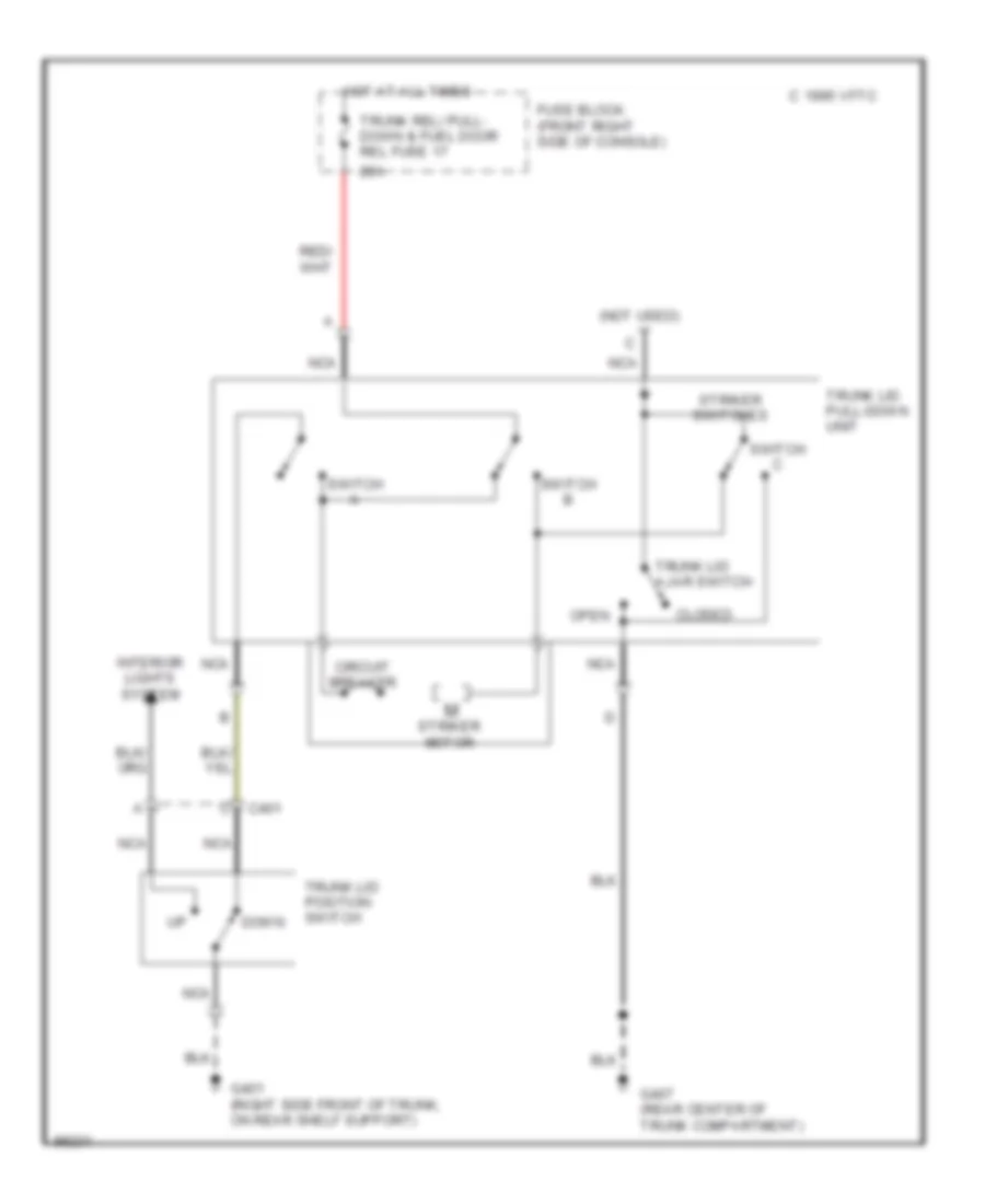 Trunk Pull Down Wiring Diagram for Buick Riviera 1992