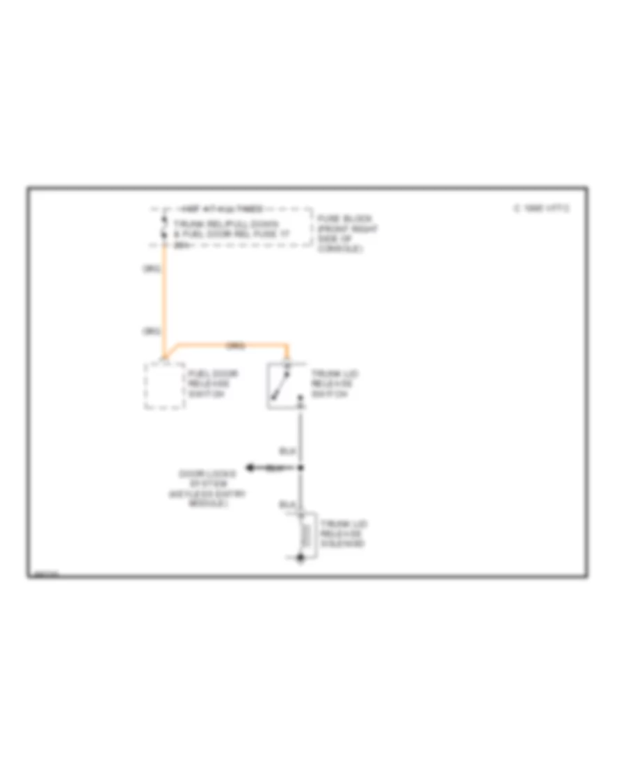 Trunk Release Wiring Diagram for Buick Riviera 1992