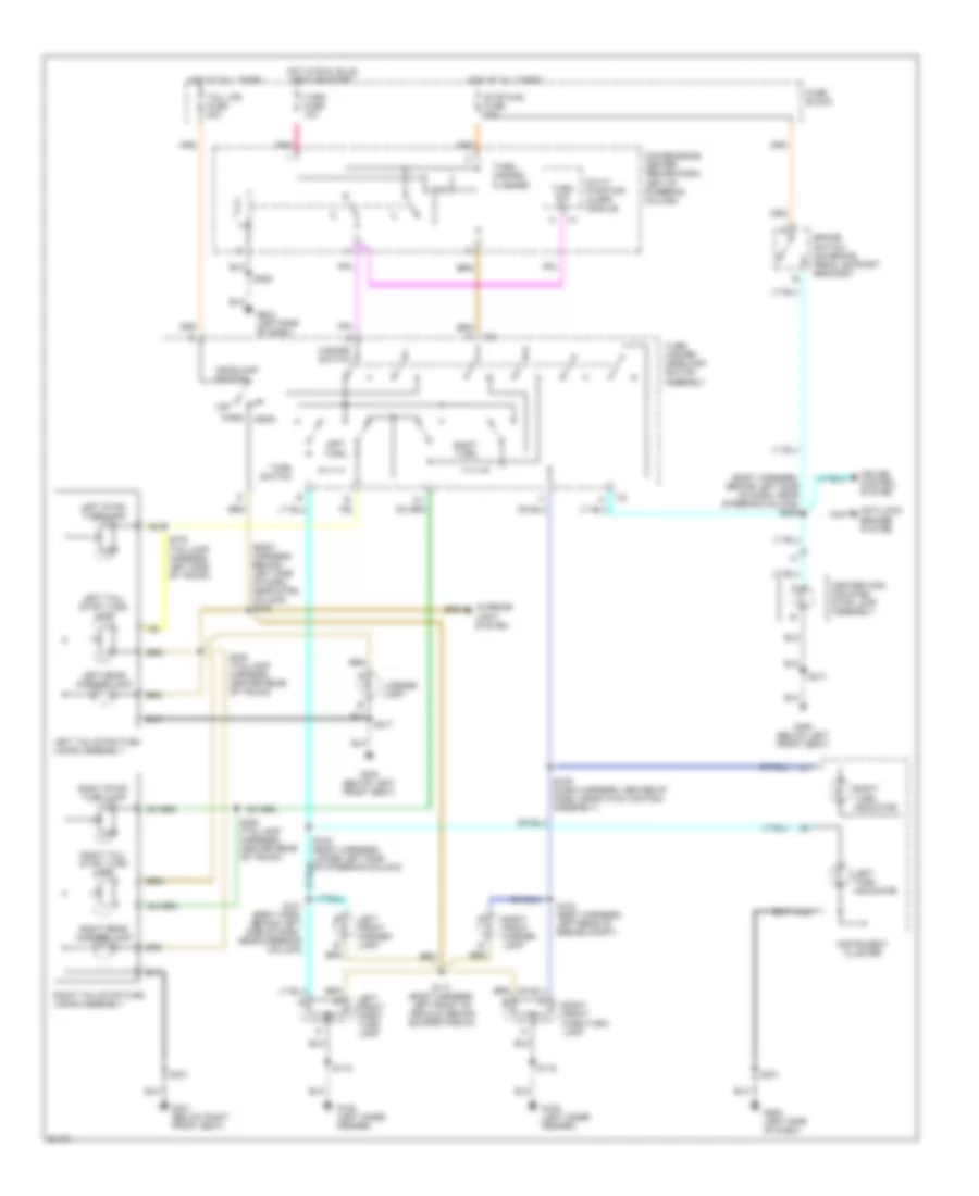 Exterior Lamps Wiring Diagram for Buick Skylark Limited 1997