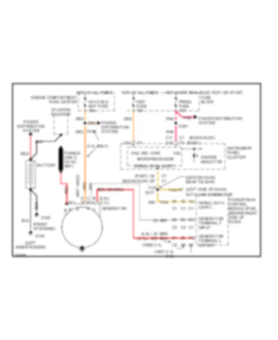 Charging Wiring Diagram for Buick Skylark Limited 1997