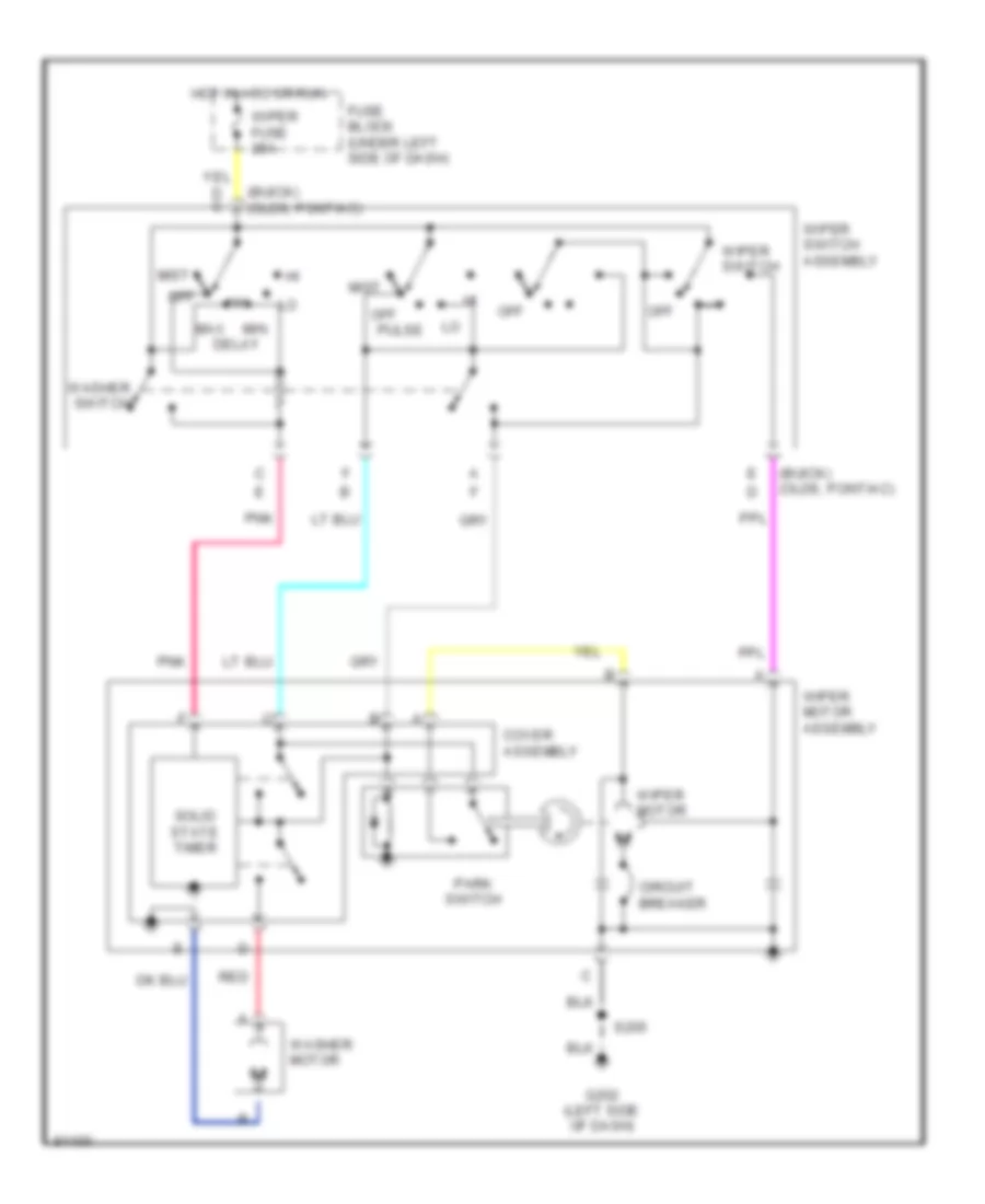 Interval WiperWasher Wiring Diagram for Buick Skylark Limited 1997