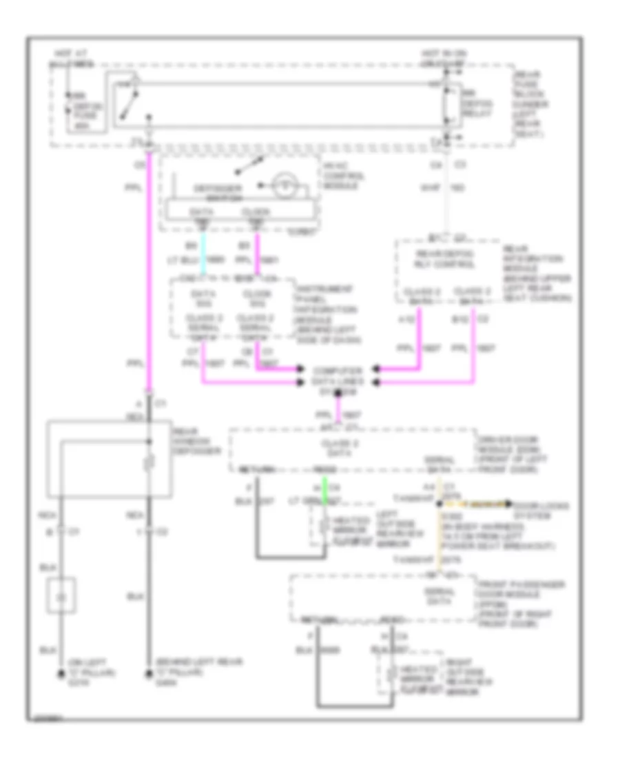Defoggers Wiring Diagram with Auto A C for Buick LeSabre Custom 2005