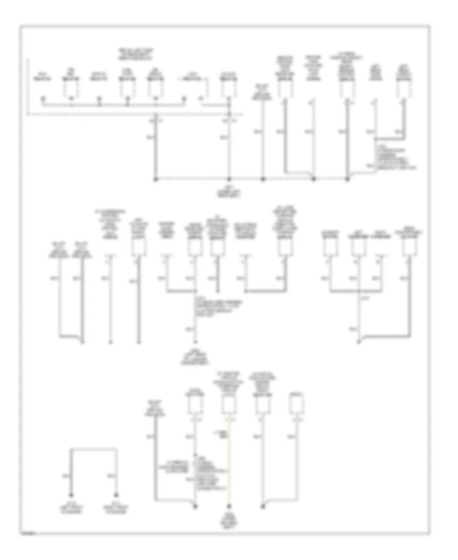 Ground Distribution Wiring Diagram 4 of 4 for Buick Lucerne Super 2009