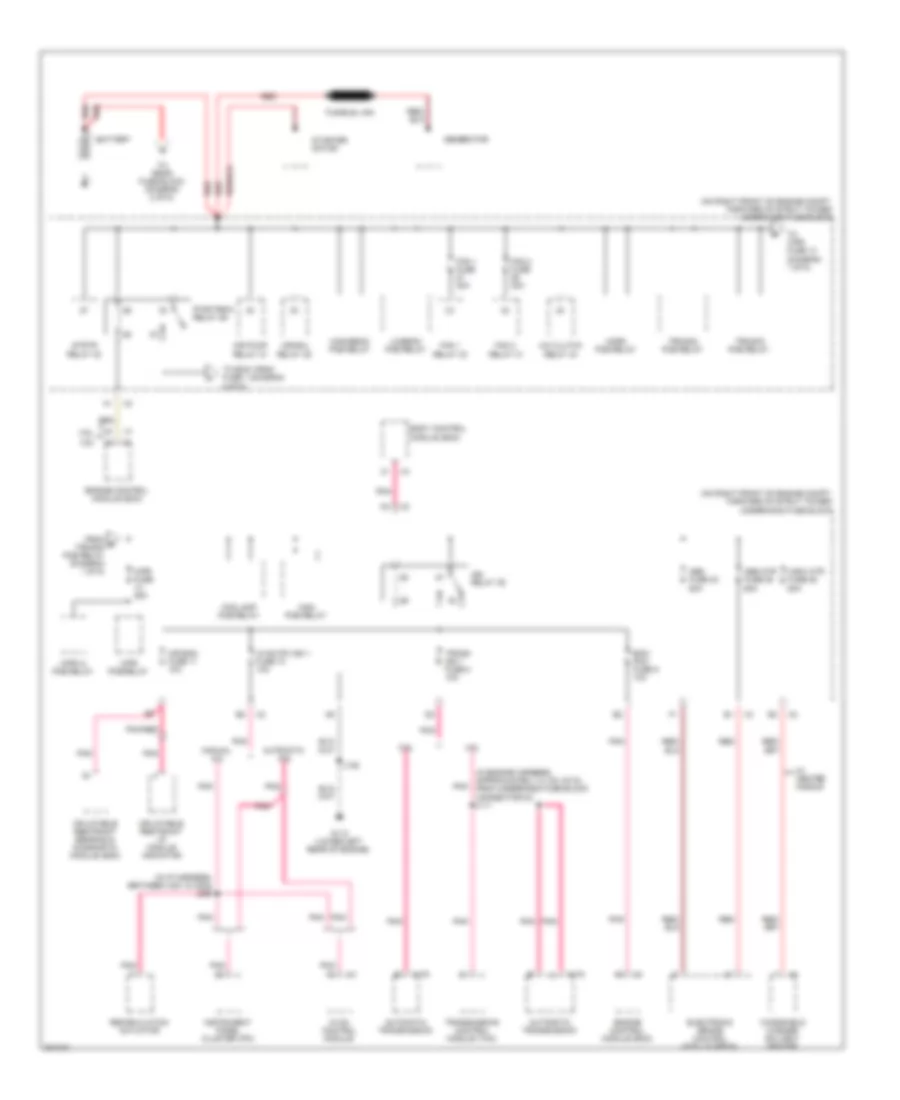 Power Distribution Wiring Diagram 1 of 5 for Buick Lucerne Super 2009