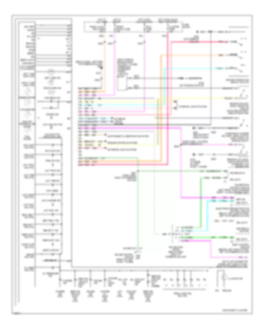 Instrument Cluster Wiring Diagram for Buick Century Custom 1998