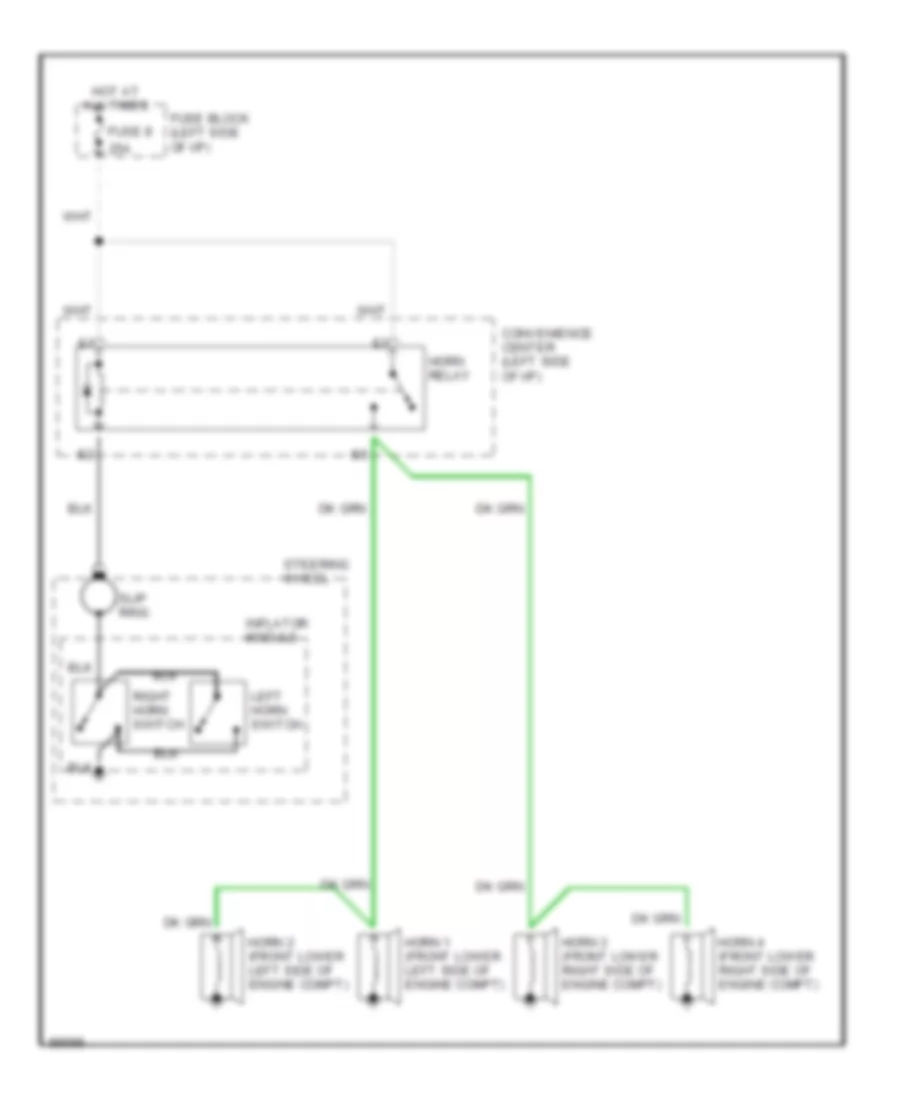 Horn Wiring Diagram for Buick Roadmaster Limited 1992