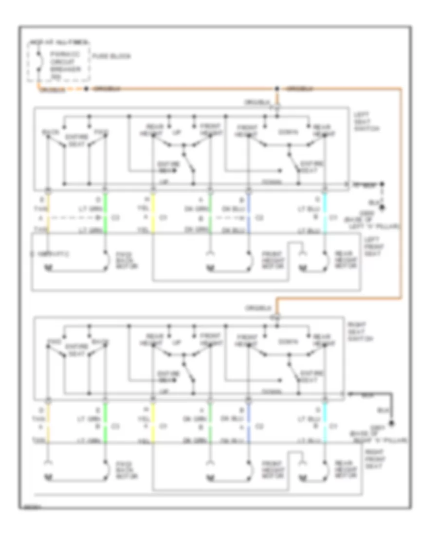 6 Way Power Seat Wiring Diagram for Buick Roadmaster Limited 1992