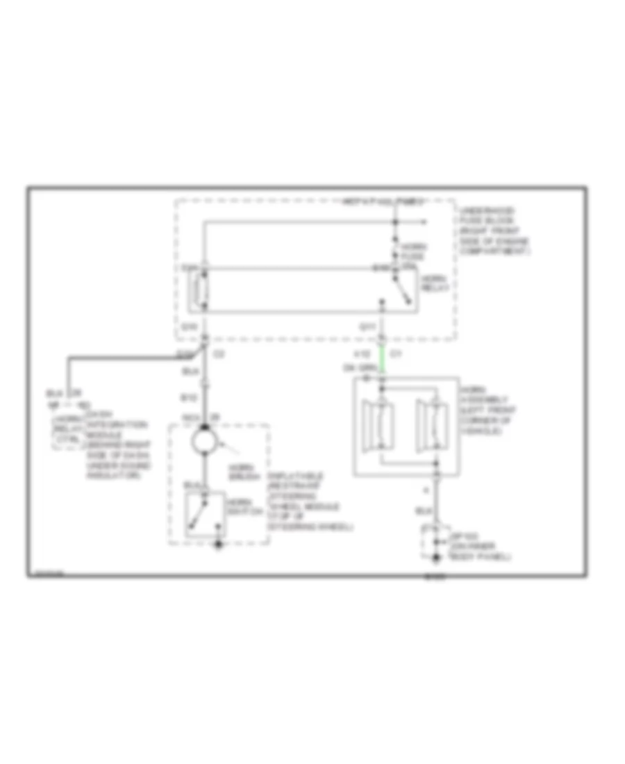 Horn Wiring Diagram for Buick LeSabre Limited 2005