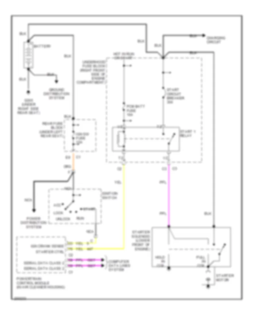 Starting Wiring Diagram for Buick LeSabre Limited 2005