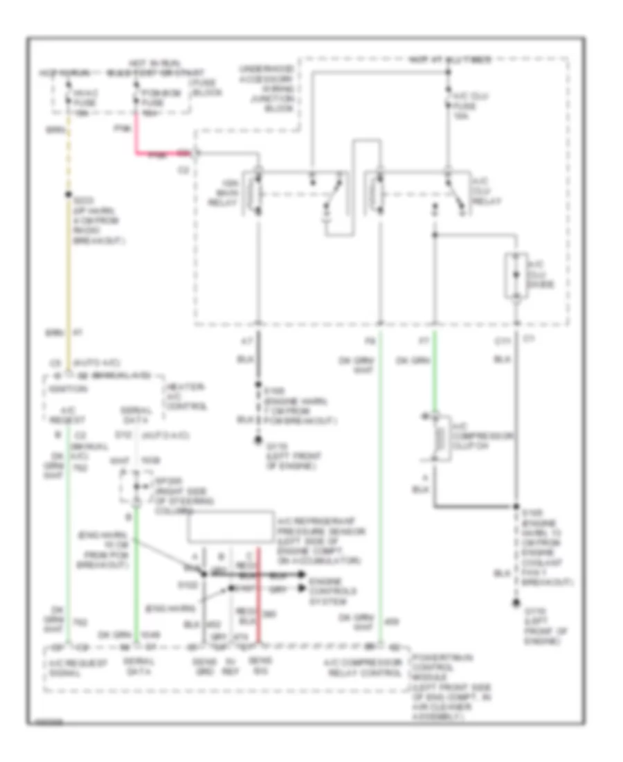 Compressor Wiring Diagram for Buick Century Limited 1998