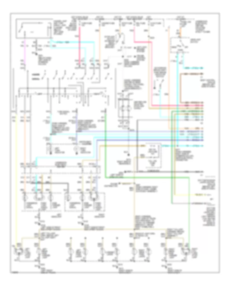 Exterior Lamps Wiring Diagram for Buick Century Limited 1998