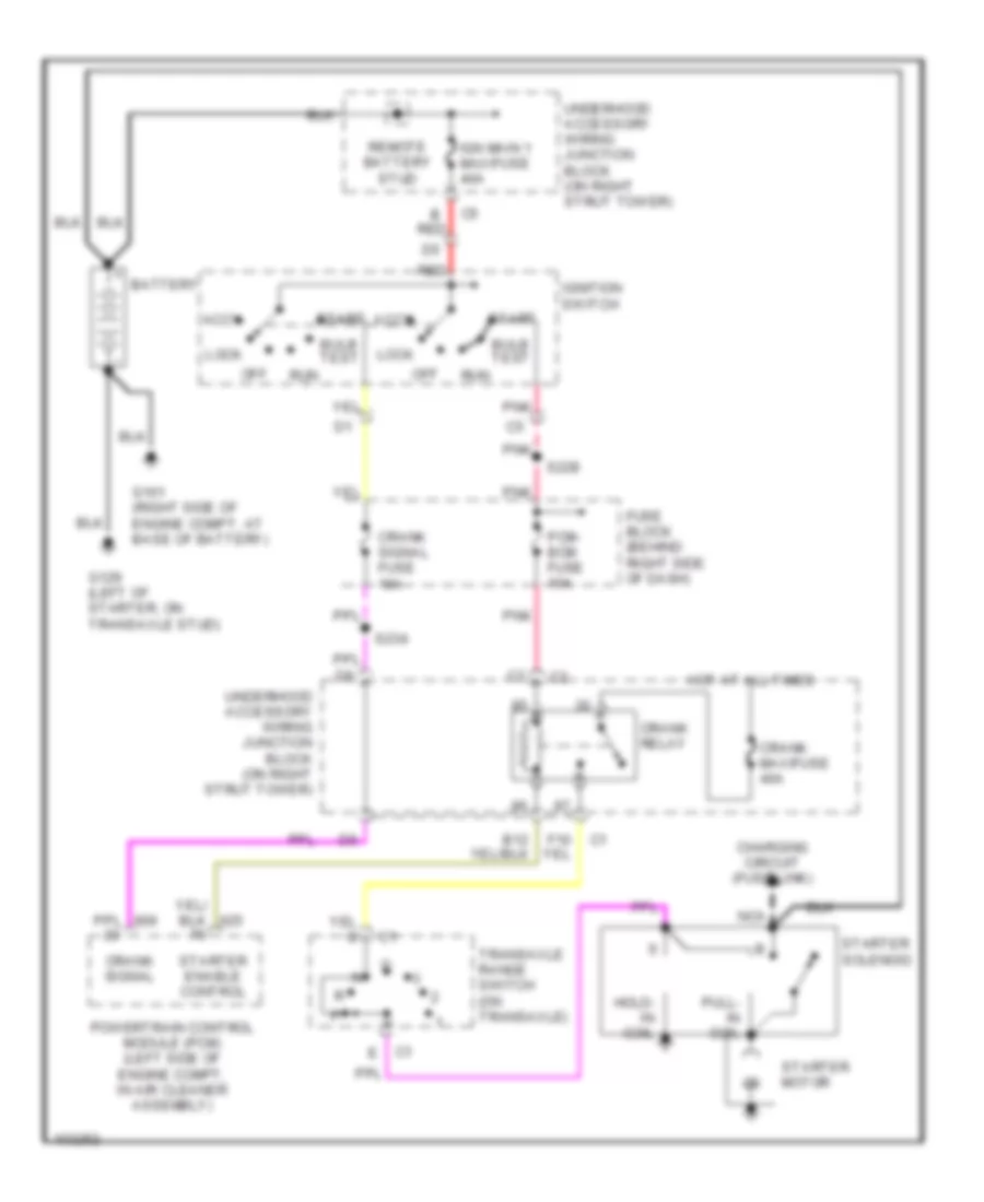 Starting Wiring Diagram for Buick Century Limited 1998