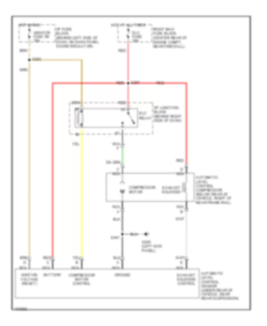 Electronic Suspension Wiring Diagram for Buick LeSabre Custom 1998
