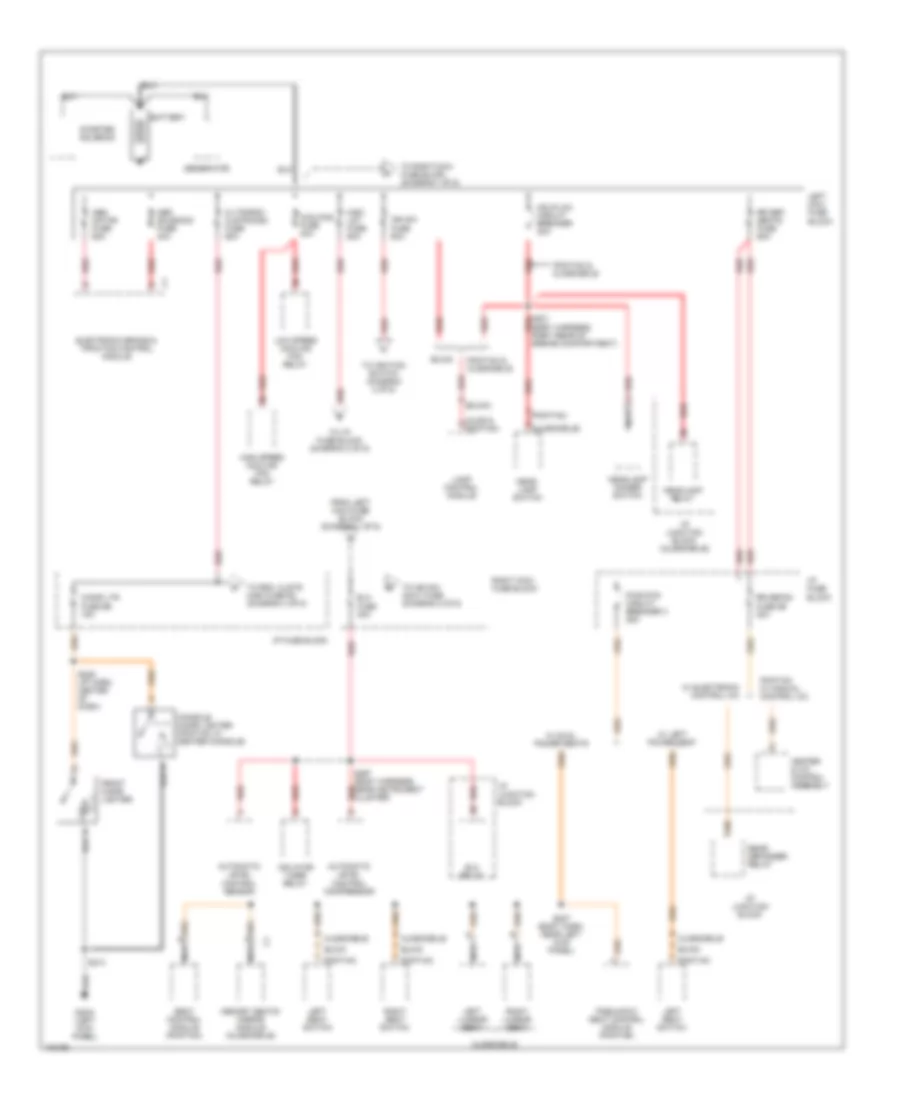 Power Distribution Wiring Diagram 1 of 6 for Buick LeSabre Custom 1998