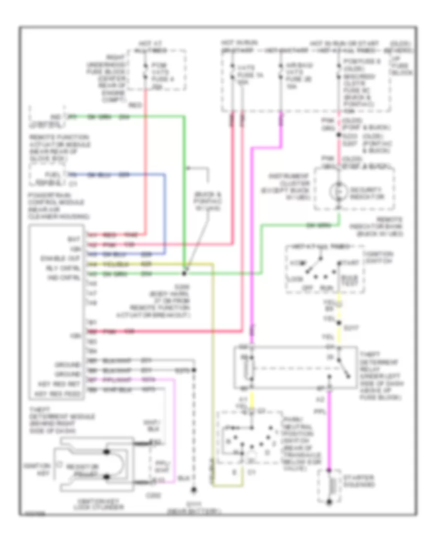 Pass-Key Wiring Diagram for Buick LeSabre Limited 1998