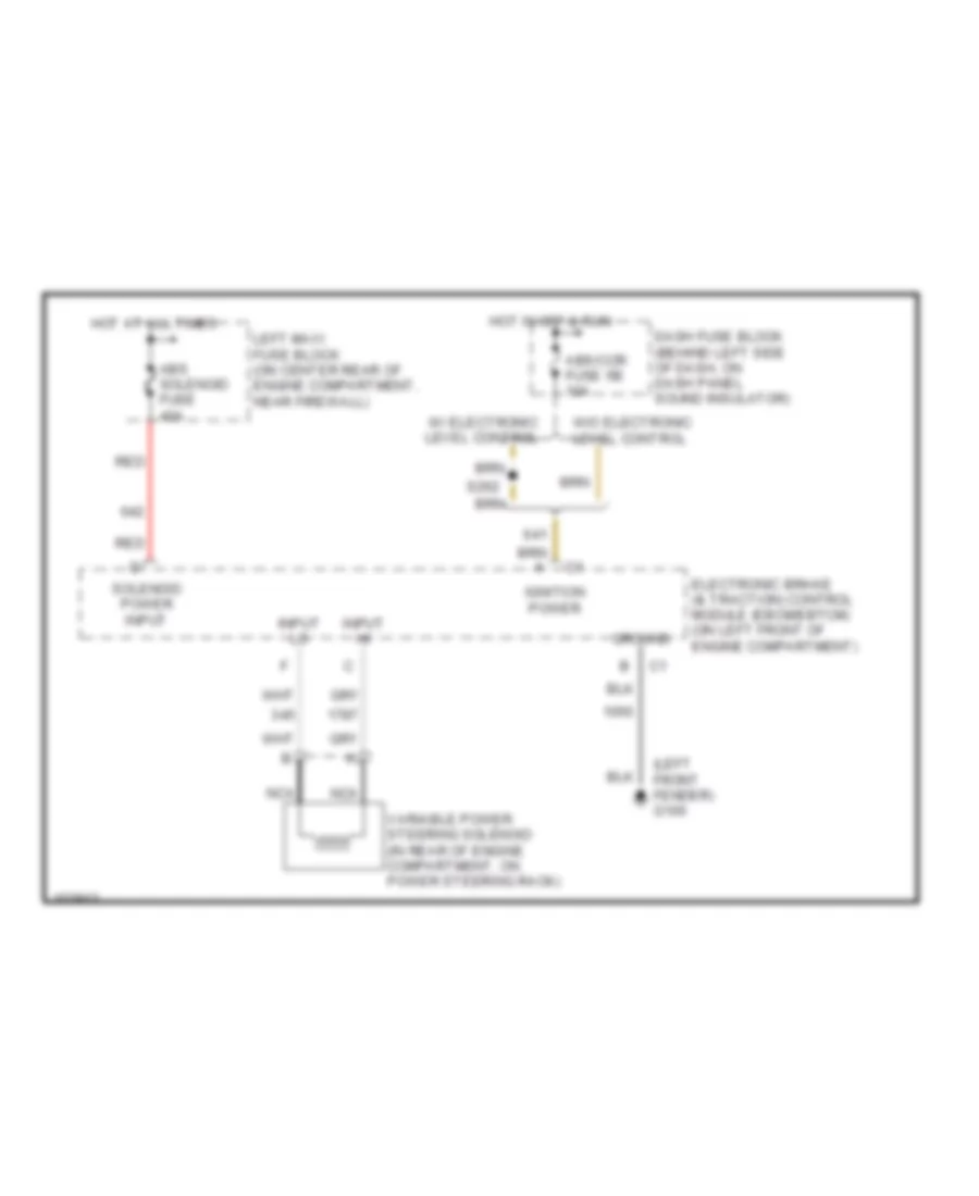 Electronic Power Steering Wiring Diagram for Buick LeSabre Limited 1998